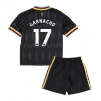 Aston Villa Alejandro Garnacho #17 Vieras Peliasu Lasten 2026-27 Lyhythihainen (+ Lyhyet housut)